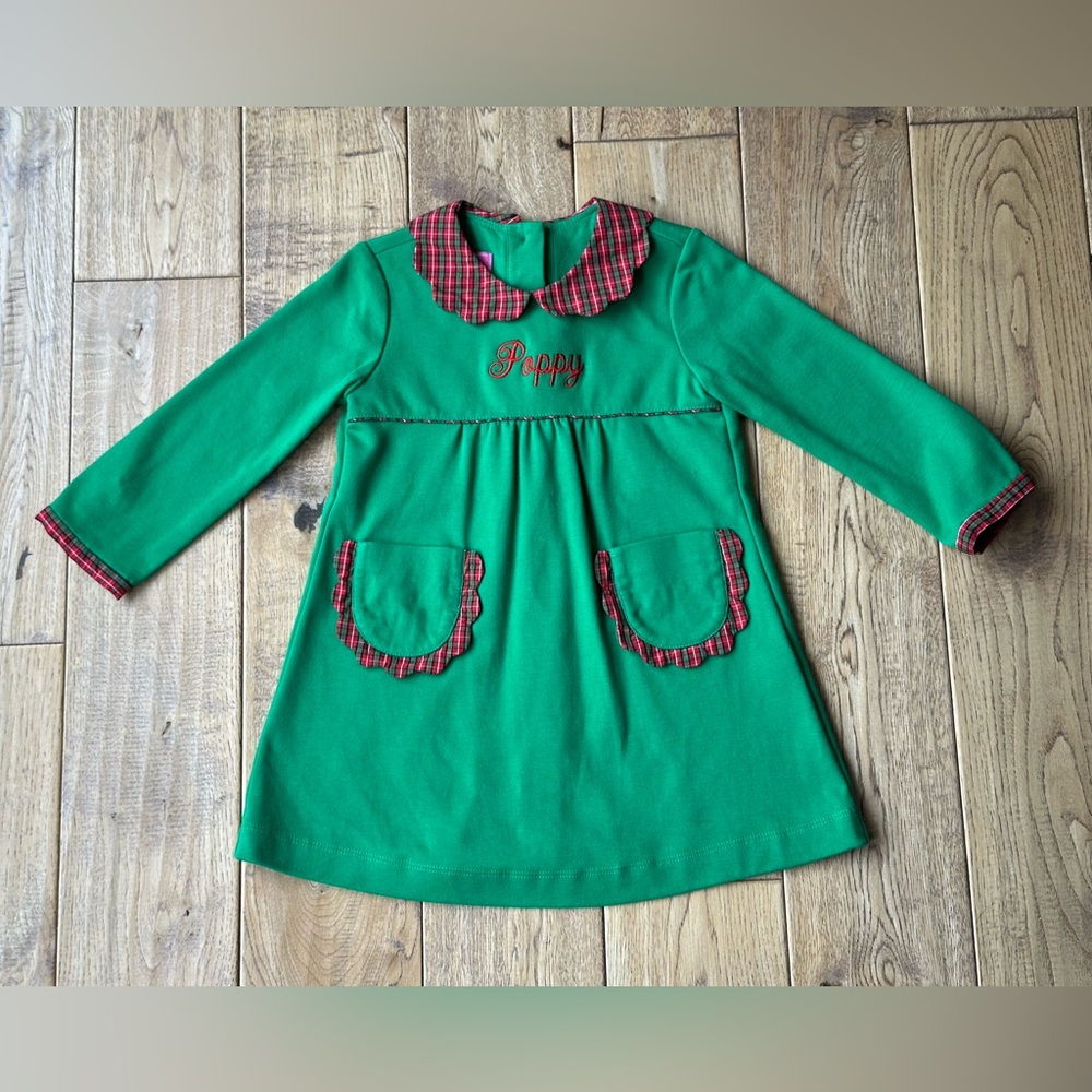 Claire & Charlie Holiday Personalized “Poppy” Dress size 2